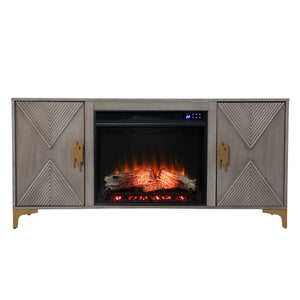 Fireplace media console w/ storage Image 4