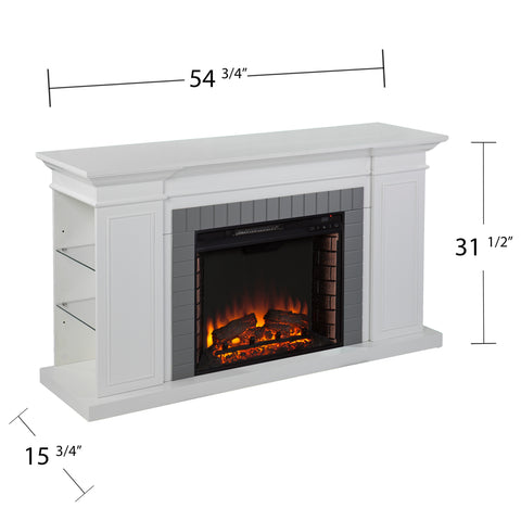 Image of Electric fireplace w/ storage Image 7