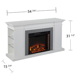 Electric fireplace w/ storage Image 7