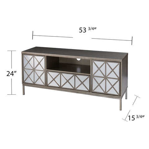 Image of TV console with storage and mirrored panels Image 10