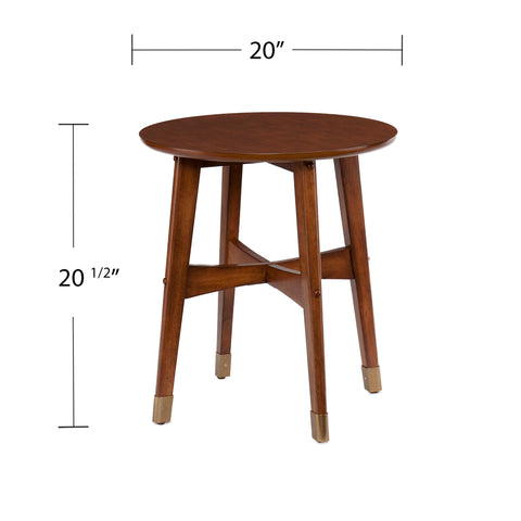 Image of Rhoda Round Midcentury Modern End Table