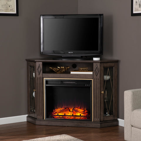 Image of Electric fireplace media console Image 5