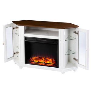 Two-tone fireplace w/ media storage Image 9