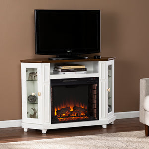 Two-tone fireplace w/ media storage Image 1