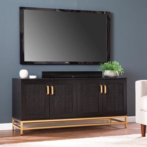 Image of Two-tone media console w/ storage Image 1