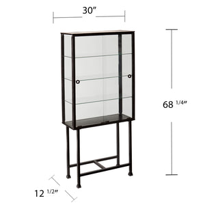 Metal/Glass Sliding-Door Display Cabinet