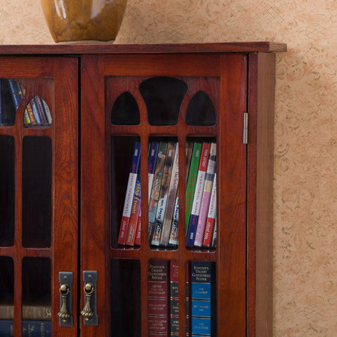 Image of Window Pane Media Cabinet - Cherry