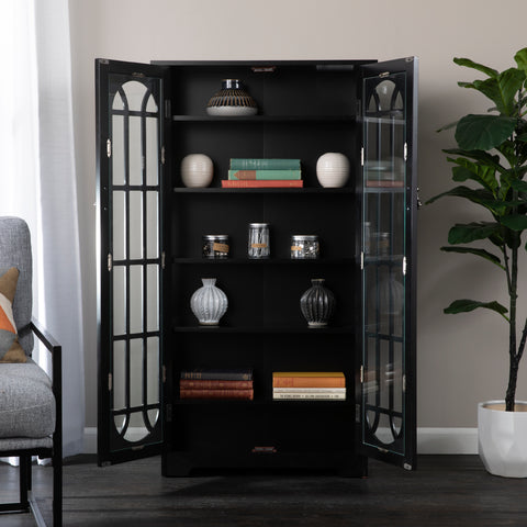 Image of Double-door cabinet w/ media storage Image 10