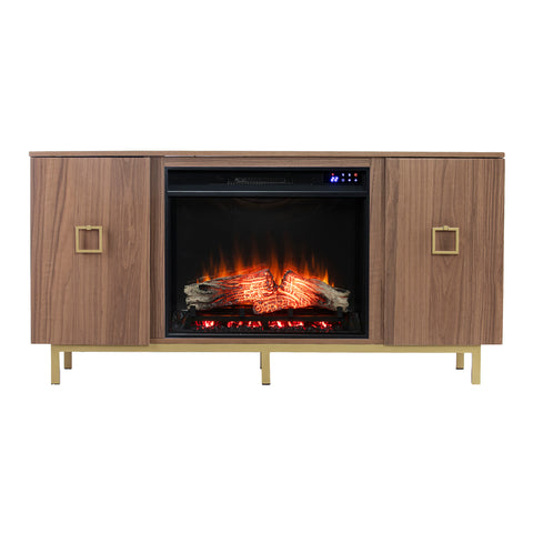 Image of Media cabinet w/ electric fireplace Image 3