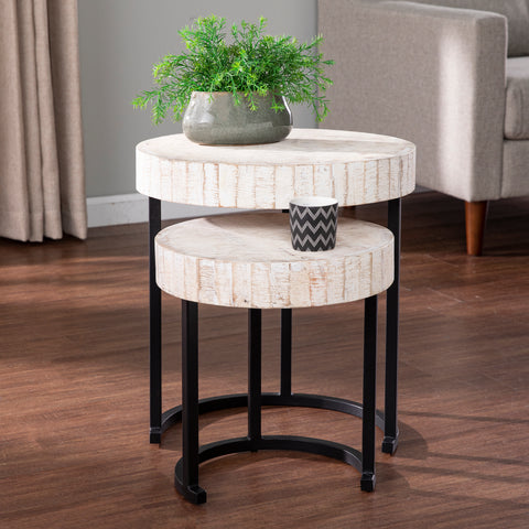 Image of Pair of nesting accent tables Image 1