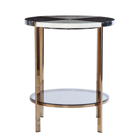 Image of Round two-tone side table Image 3