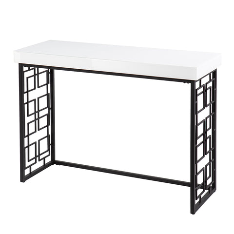 Image of Modern glass-top console table Image 7