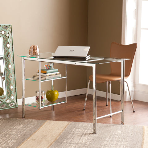 Image of Oslo Chrome/Glass Desk