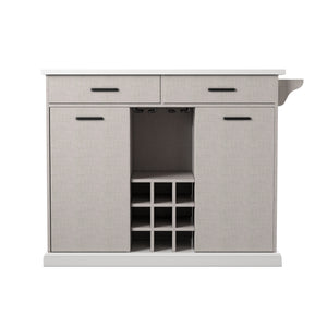 Stationary kitchen island w/ drop-leaf countertop Image 7