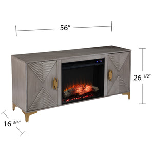 Fireplace media console w/ storage Image 8