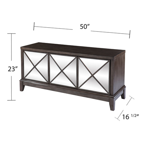 Image of Wallaston Mirrored Media Cabinet