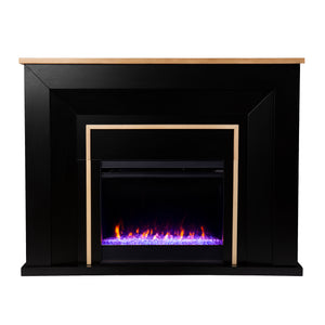 Two-tone electric fireplace Image 3