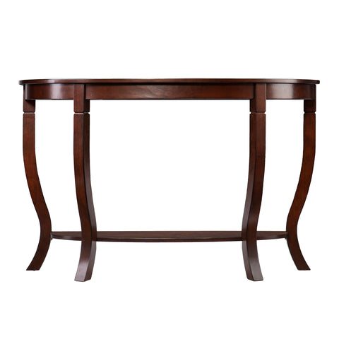 Image of Demilune console table w/ shelf Image 3