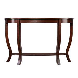 Demilune console table w/ shelf Image 3