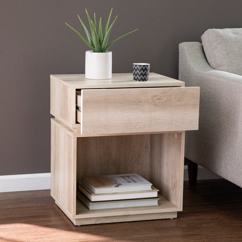 Image of Storage end table with charging station Image 3