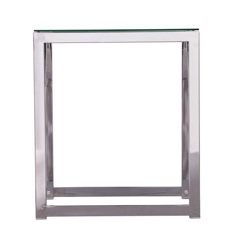 Image of Stevenly Square Glass-Top End Table