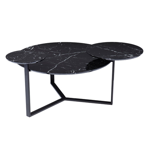 Image of Saxelby Faux Marble Cocktail Table