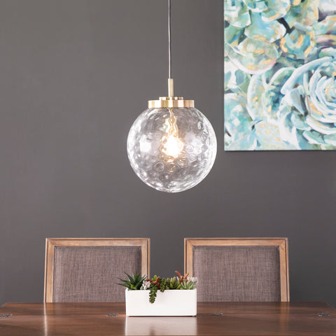 Image of Modern pendant light w/ glass shade Image 1