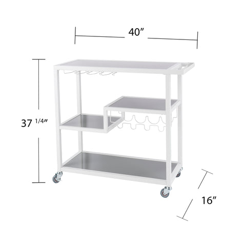 Image of Holly & Martin Zephs Bar Cart - White