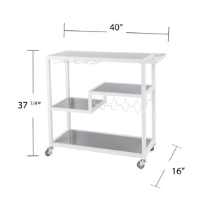 Holly & Martin Zephs Bar Cart - White