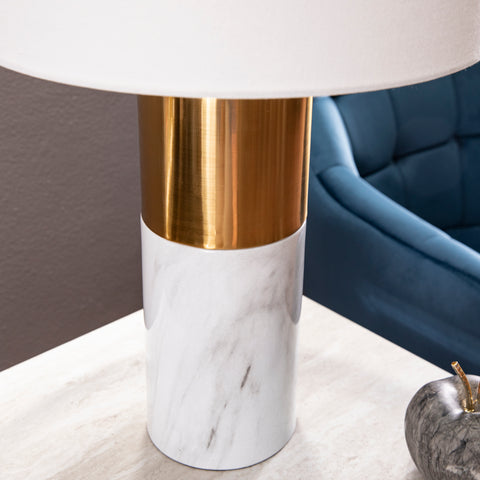 Image of Two-tone table lamp w/ shade Image 2