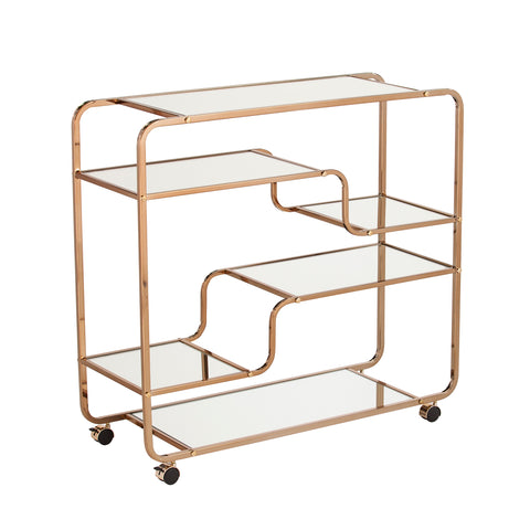 Image of Maylynn Art Deco Mirrored Bar Cart