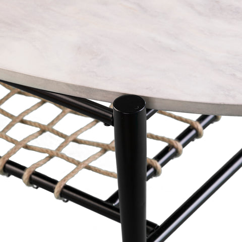 Image of Holly & Martin Relckin Faux Marble Cocktail Table