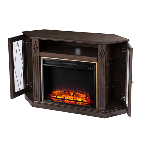 Image of Electric fireplace media console Image 9