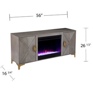 Color changing fireplace console w/ storage Image 8