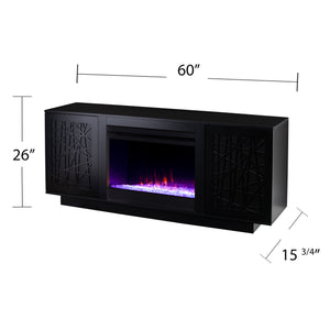 Low-profile media cabinet w/ color changing fireplace Image 9