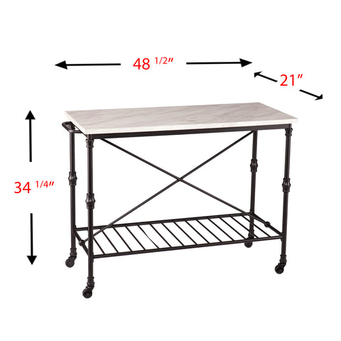 Image of Morenci Industrial Kitchen Island