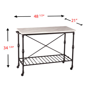 Morenci Industrial Kitchen Island