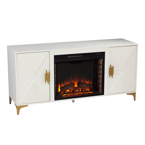 Image of Fireplace media console w/ storage Image 5