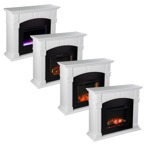 Image of Two-tone hued electric fireplace Image 5