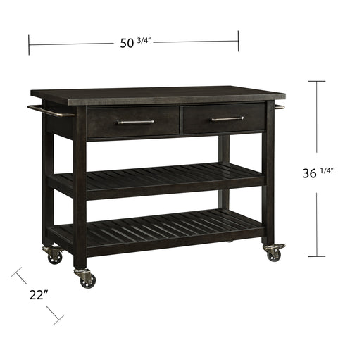 Image of Rolling kitchen island or laundry room folding cart Image 10