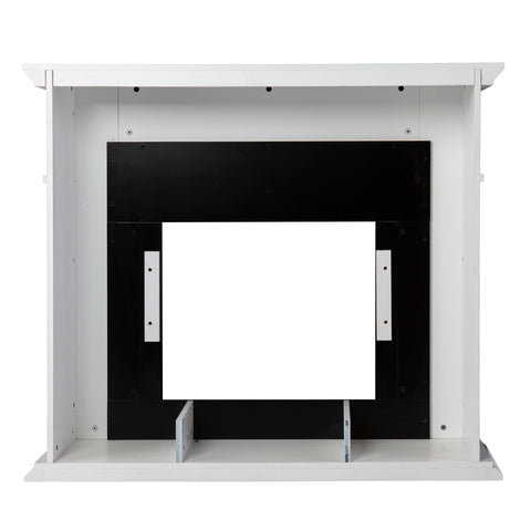 Image of Two-tone hued electric fireplace Image 5