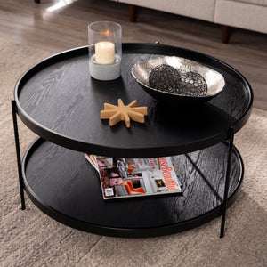 Round coffee table w/ storage Image 2