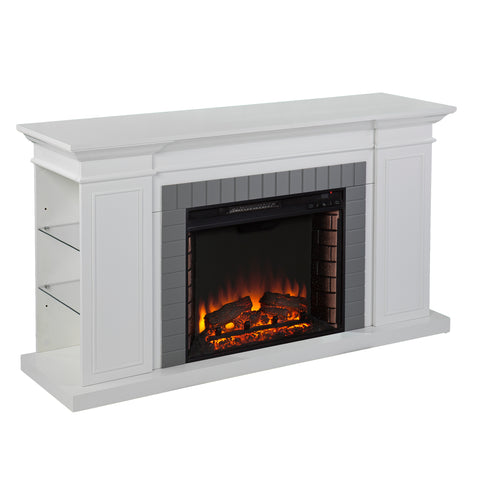 Image of Electric fireplace w/ storage Image 6