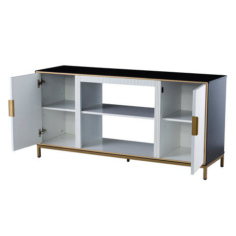 Image of Modern entertainment center w/ storage Image 9