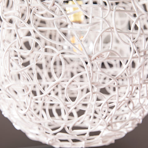 Image of Round pendant shade w/ woven look Image 2