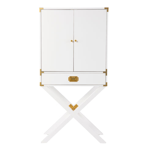 Image of Sleek bar cabinet w/ gold accents Image 5