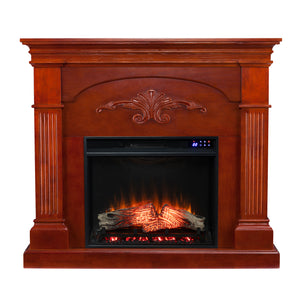 Sicilian Touch Screen Electric Fireplace - Mahogany