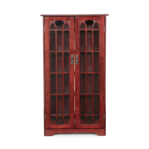 Image of Window Pane Media Cabinet - Cherry