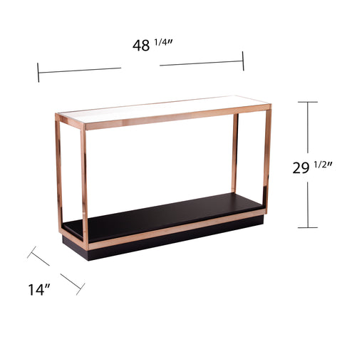 Image of Long sofa table w/ glass top Image 8