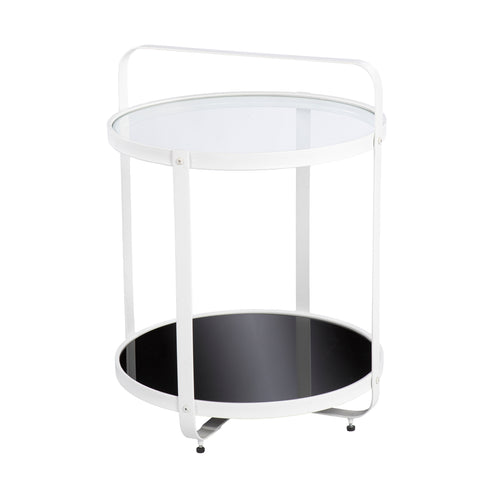 Image of Round two-tone side table Image 6